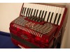 Lorenzy 34 treble 72 bass red accordion